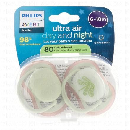 Sucettes Ultra Air Day And Night 6-18 mois