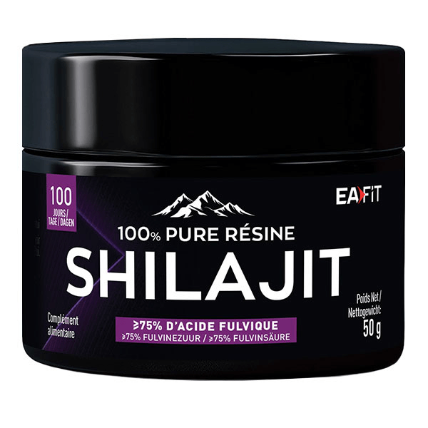 Shilajit Résine Pure 500mg Energie Concentration 50g 100 jours