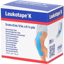 Leukotape® K 5 cm x 5 m incliné bleu