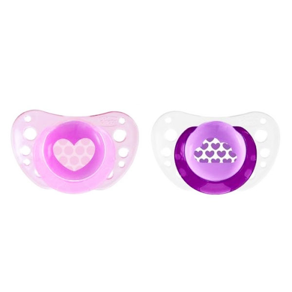Physio Forma Air Sucette Silicone +6m Coeur Pomme Lot de 2 + Boite de Stérilisation