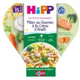 Les Petits Gourmets Pâtes au Saumon à la Crème d'Aneth dès 15 Mois 250 g - Plat 250 g