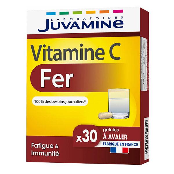 Fer + vitamine c, fatigue, 30 gélules