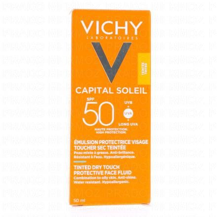 Capital Soleil - Emulsion Protectrice Visage toucher sec teintée SPF50 50ml