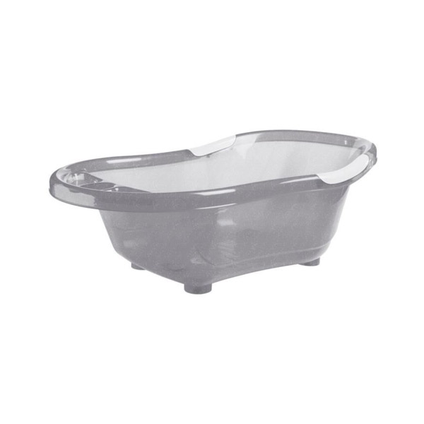 Baignoire Rigide avec Bouchon de Vidange Grise Pailletée Translucide