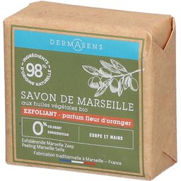 Savon de marseille exfoliant aux huiles végétales bio parfum fleur d'oranger