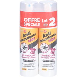 Expert 123 Spray répulsif anti-moustiques vêtements et tissus 2X100ml