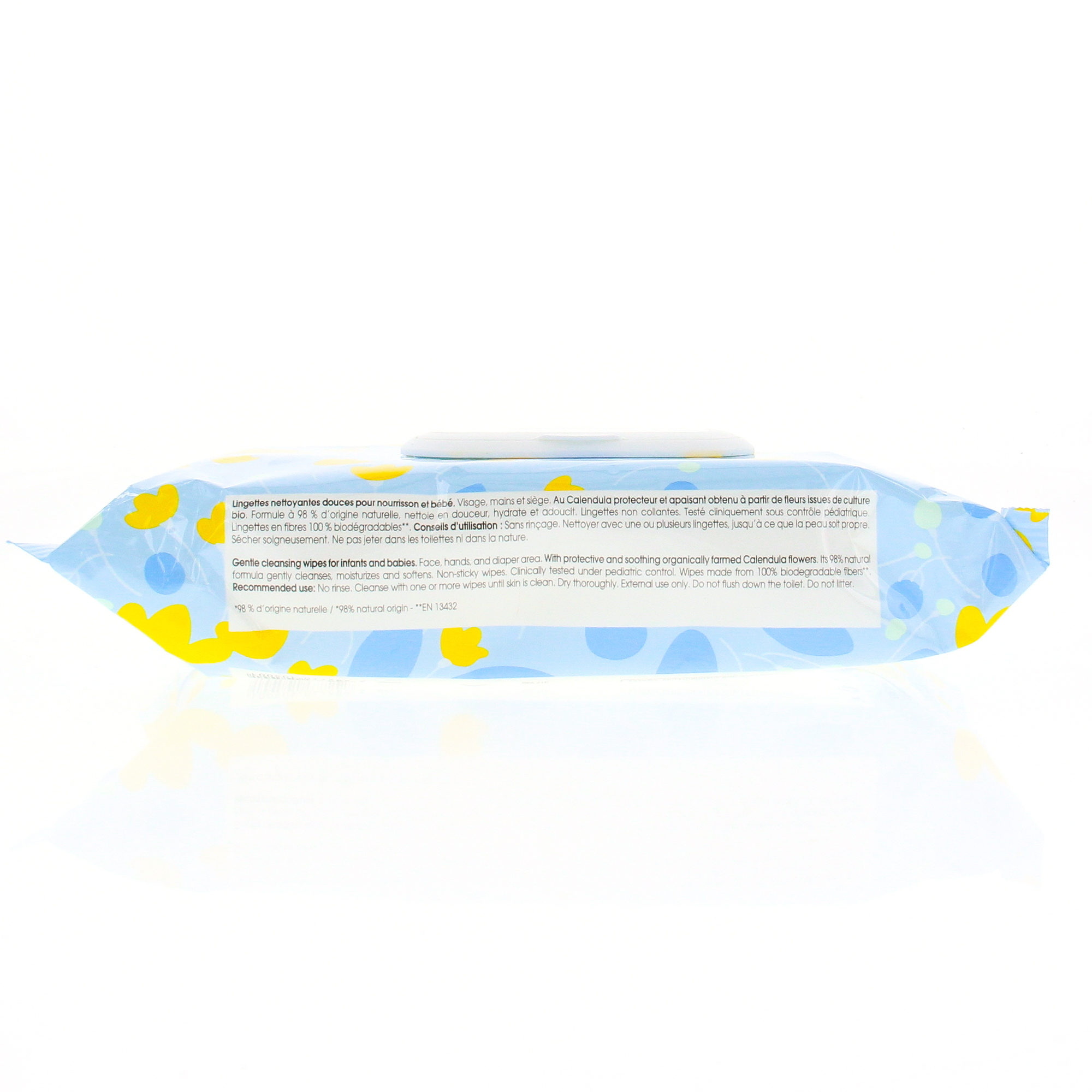 Bébé lingettes nettoyantes douces grand modèle (70 lingettes)