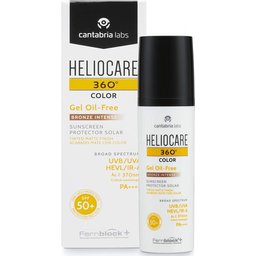 360º Spf Spf 50+ Color Gel sans huile crème solaire sans huile Bronze Intense 50 Ml