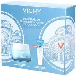 Minéral 89 Crème Boost Hydratation 100H Riche + Booster Quotidien Stimulant et Repulpant Offert