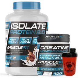 Pack Isolate 2kg ChocoKit + Creatina 300g + Shaker