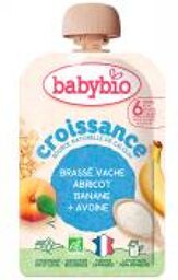 Croissance Brassé Vache Banane Abricot Avoine 6 Mois et + Bio 100 g - Gourde 100 g