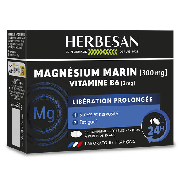 Stress et Nervosité Magnésium Libération Prolongée - Cure 30 jours