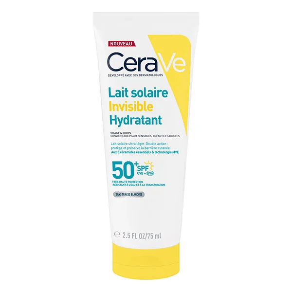 Suncare Lait Solaire Invisible Hydratant SPF50+ Haute Protection visage et corps 75mL