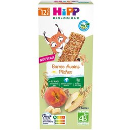 Barres Avoine Pêches Bio 12M 5x20g