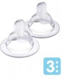 Tétine Débit 3 Rapide - Silicone - Blister 2 tétines