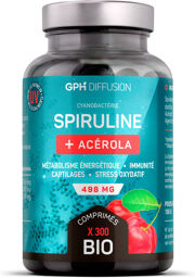 SPIRULINE + ACEROLA BIO - 498mg - Comprimés