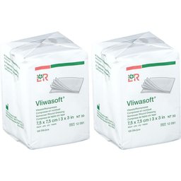 Vliwasoft® Compresse nontissé 7.5 x 7.5 cm 4 plis