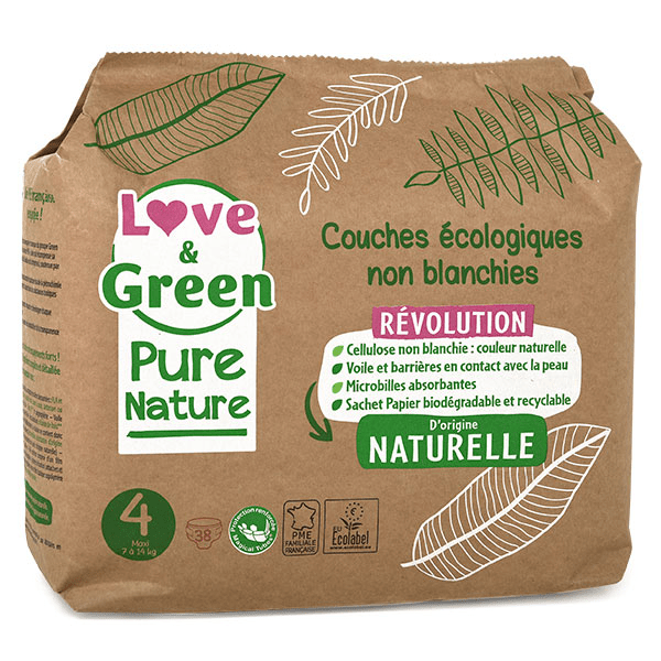 Change Bébé Pure Nature Couche Écologique Taille 4 38 unités