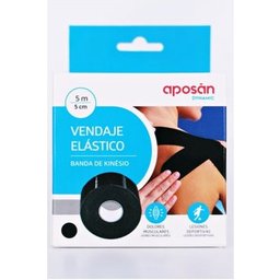 Bandage Élastique Dynamique Couleur Noir 5mx5cm