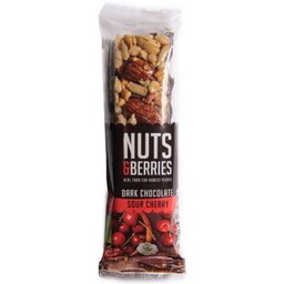 Barre Nuts&Berries au chocolat noir et aux cerises 40g