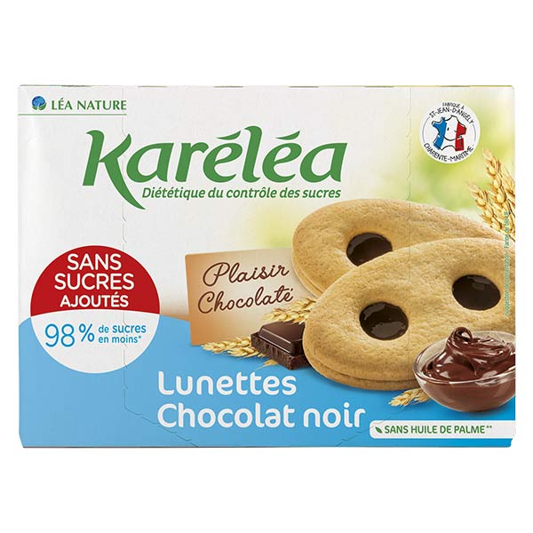 Biscuits Sans Sucres Ajoutés Lunettes Chocolat Noir 175g