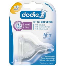 Dodie® Tétine Initiation+ Anti-Colique Easy Air 3 À partir de 6 Mois
