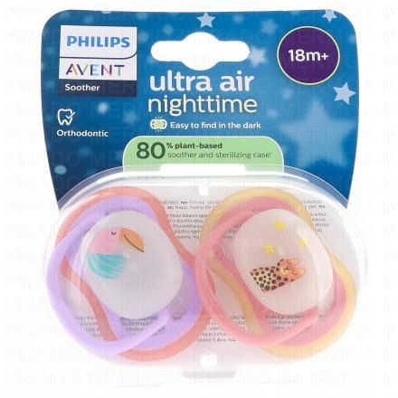 Sucette Ultra Air nighttime +18mois panthère