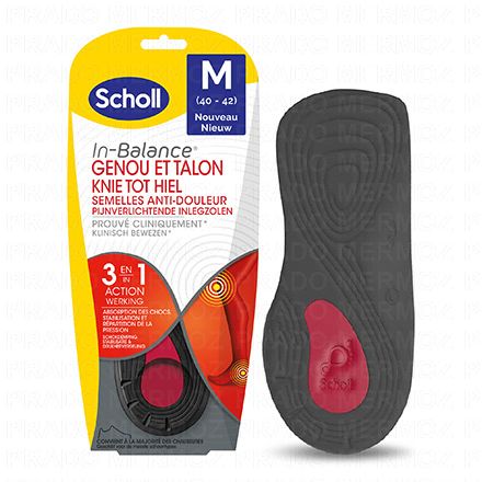 In-Balance - Semelles anti douleur genou et talon taille 40/42