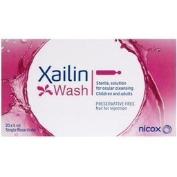 Nicox Xailin Wash Solution Stérile pour les Yeux 20uts