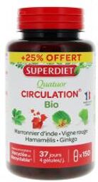 Super Diet Quatuor Vigne Rouge Circulation Bio 150 Gélules - Pot 150 gélules