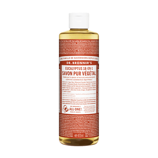 Dr Bronner's Savon Pur Végétal Eucalyptus 18 en 1