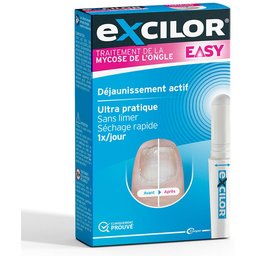 Excilor® - Easy - Traitement de la Mycose De l’Ongle - Déjaunissement actif - Pratique - Sans Limer - Séchage rapide - 1x/jour