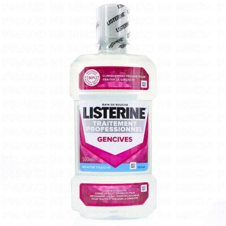 Bain de bouche traitement professionnel gencives menthe fraiche 500ml