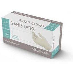 Gants Latex Non Poudré M 7/8 100uts