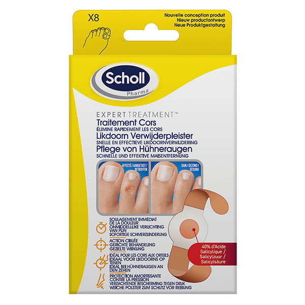 Scholl Expert Treatment Pansements Traitement Cors 8 pansements