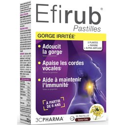 Efirub Gorge Irritée 30 Pastilles