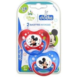 Disney Sucette Anatomique Silicone +18mois Mickey Lot de 2