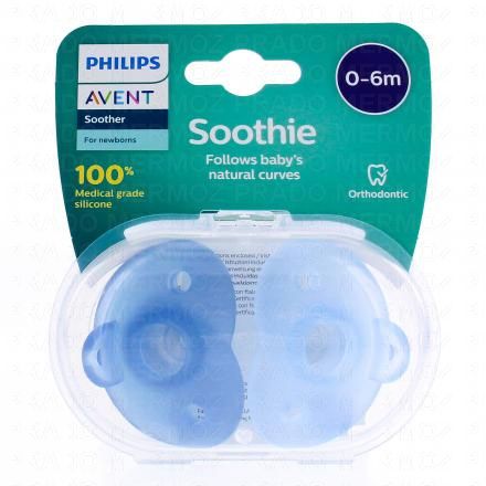 Soothie Sucettes nouveau né 0-6 mois bleue