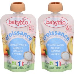 Babybio Brassé Croissance Abricot Banane Avoine