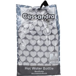 Cassandra Bouillotte Housse Super soft Coeur 1,8L