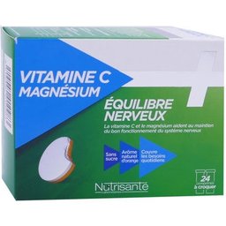 Nutrisanté Vitamine C + Magnésium 24 Comprimés À Croquer