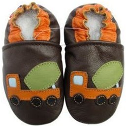 Chausson Cuir 0-6m Camion 1 Paire