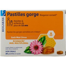 Pastilles Gorge Miel Citron 20 Pastilles