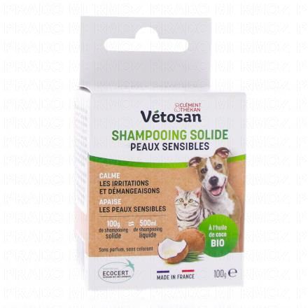 CLEMENT THEKAN Vétosan - Shampooing solide peaux sensibles 100g