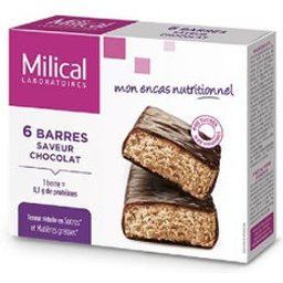 Barres Minceur Hyperprotéinées Chocolat 6 Unités