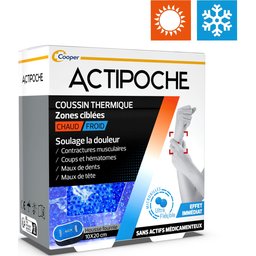 Coussin Thermique Zones Ciblées Microbilles Froid Chaud 10x20cm