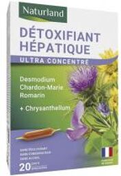 Détoxifiant Hépatique 20 Ampoules Buvables de 10 ml - Boîte 20 ampoules de 10 ml