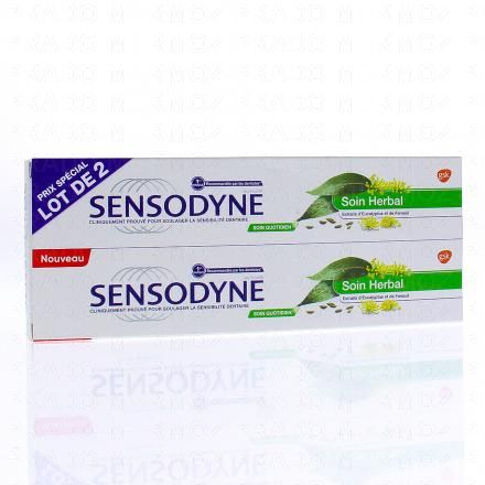 Dentifrice sensibilité Soin herbal 2*75ml
