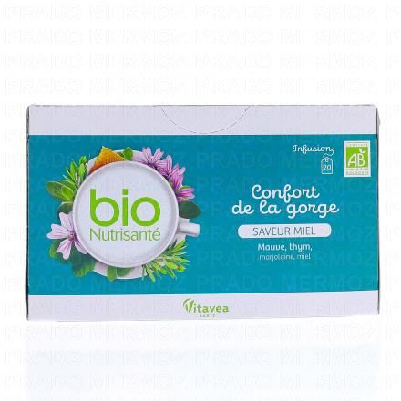 Infusion bio confort de la gorge boîte de 20 sachets