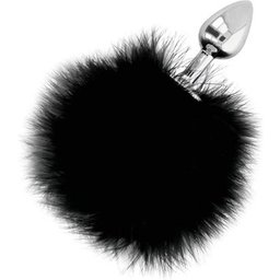 Extra Buttplug Anal avec Tail Noir 7cm 1pc